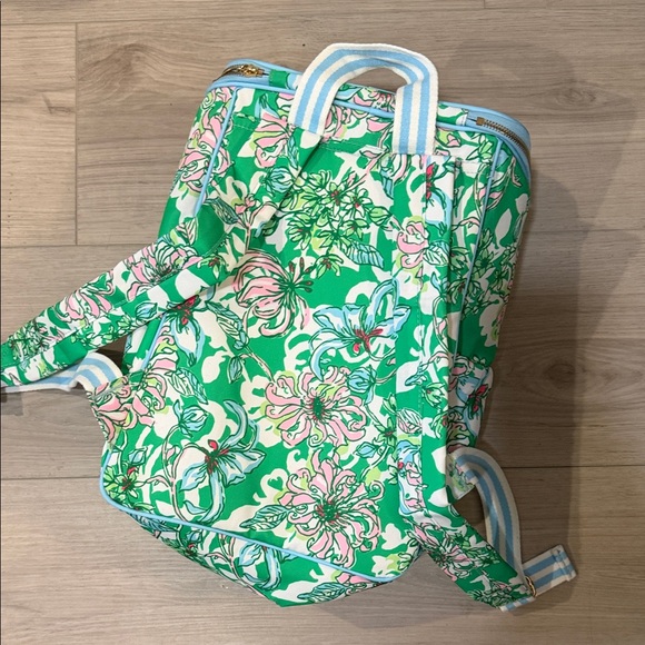 Lilly Pulitzer Floral Cooler Backpack in Green and Pink main image 6